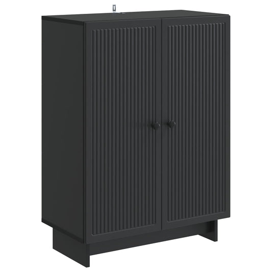 vidaXL Πλαϊνό γραφείο Μαύρο 66 x 34,5 x 90 εκ Επεξεργασμένο Ξύλο