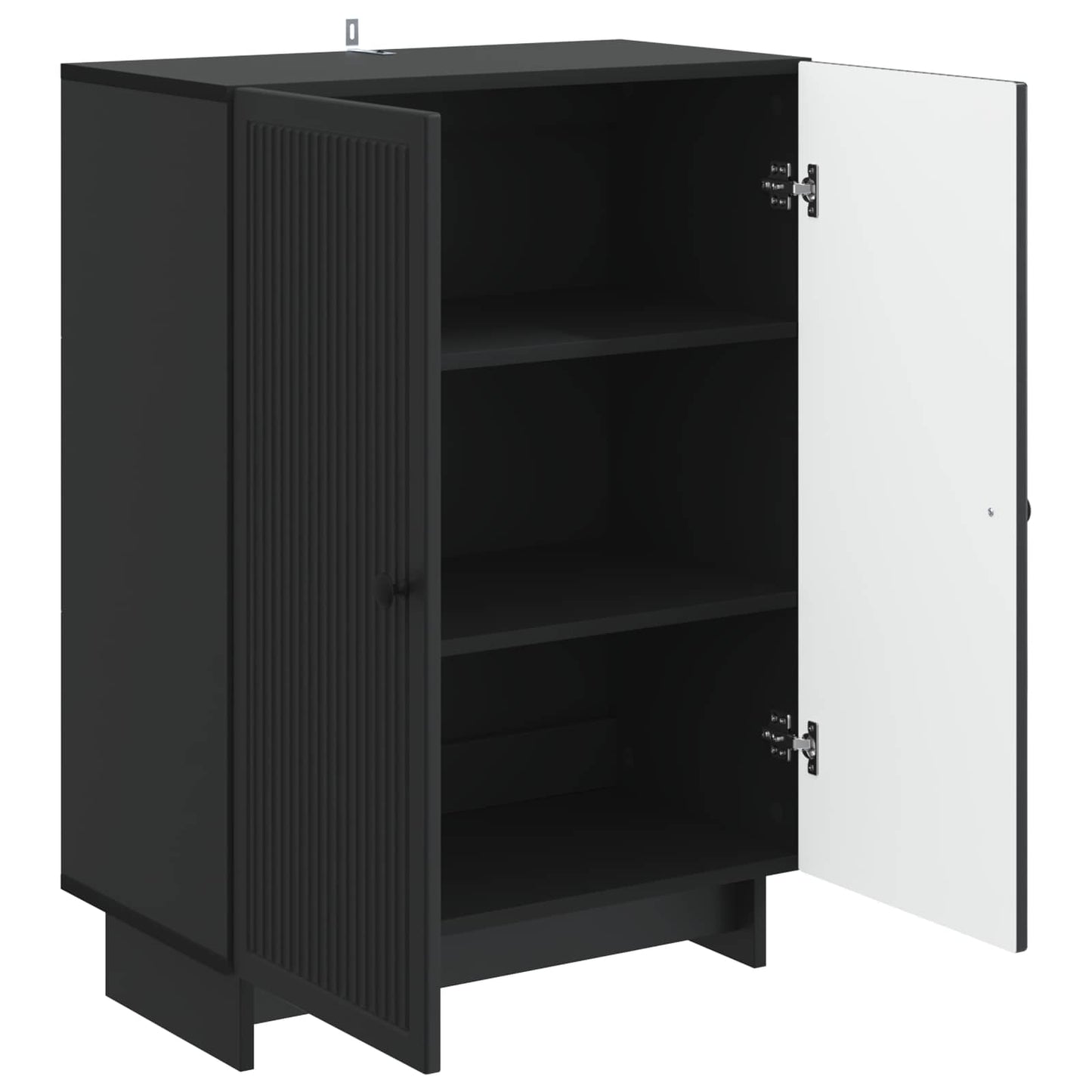 vidaXL Πλαϊνό γραφείο Μαύρο 66 x 34,5 x 90 εκ Επεξεργασμένο Ξύλο