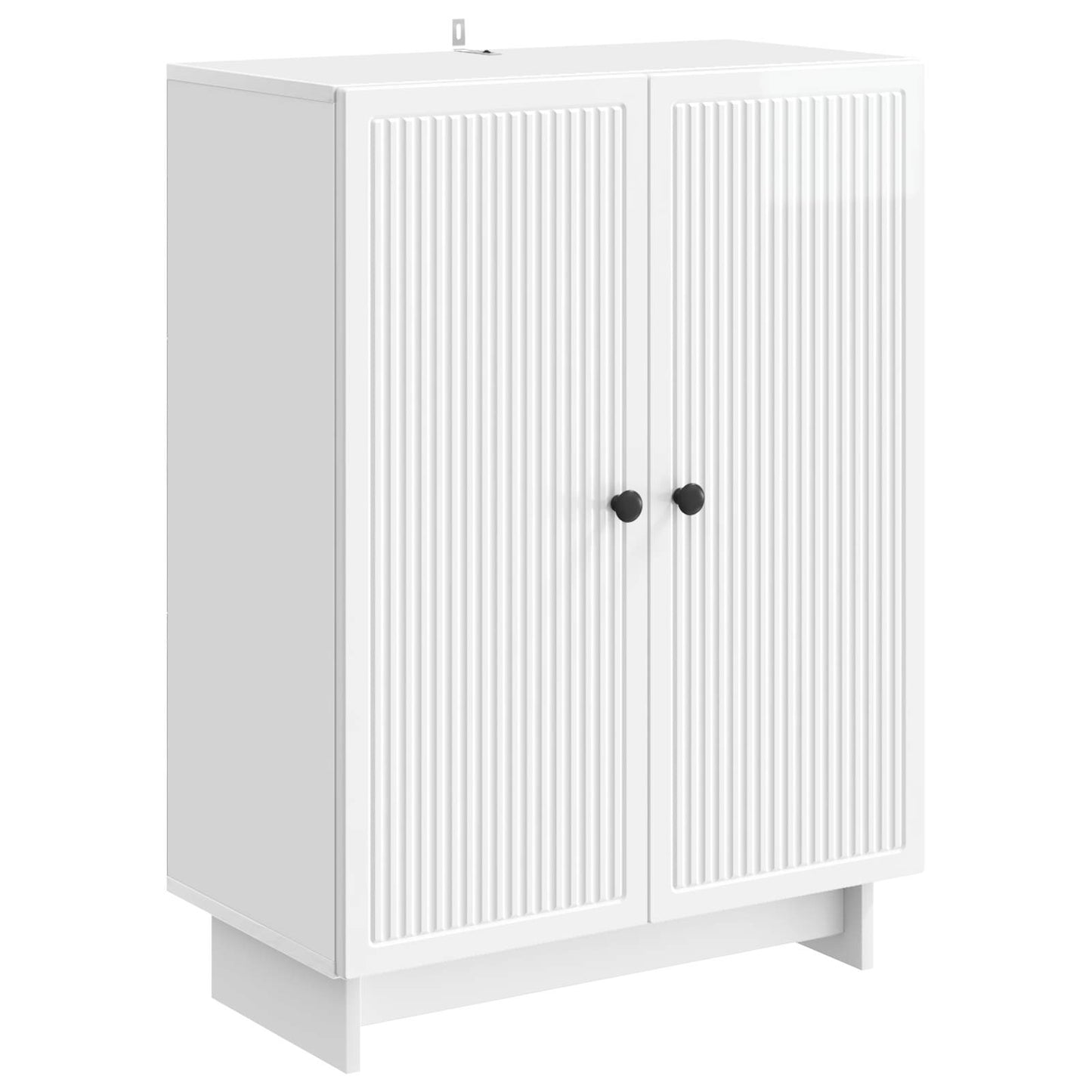 vidaXL Πλαϊνό γραφείο Γυαλιστερό Λευκό 66 x 34,5 x 90 εκ