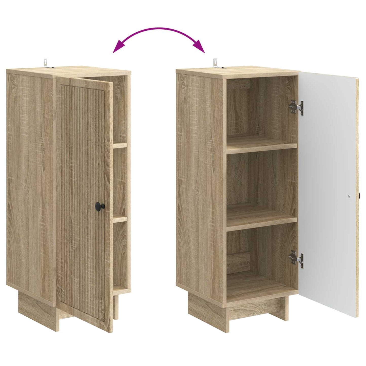 vidaXL Πλαϊνό γραφείο Sonoma Δρυς 33 x 34,5 x 90 εκ Επεξεργασμένο Ξύλο