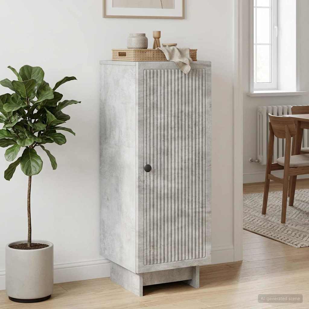 vidaXL Πλαϊνό γραφείο Γκρι Σκυροδέματος 33 x 34,5 x 90 εκ