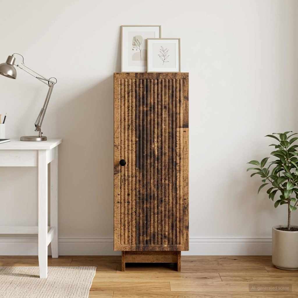 vidaXL Πλαϊνό γραφείο Παλαιωμένο ξύλο 33 x 34,5 x 90 εκ