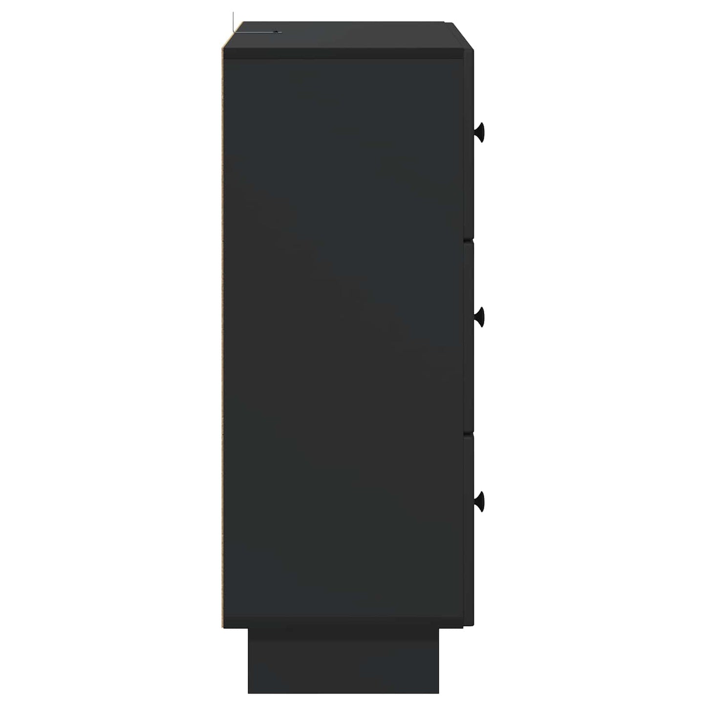 vidaXL Ντουλάπι με Συρτάρια 66 x 34,5 x 90 εκ Επεξεργασμένο Ξύλο Μαύρο