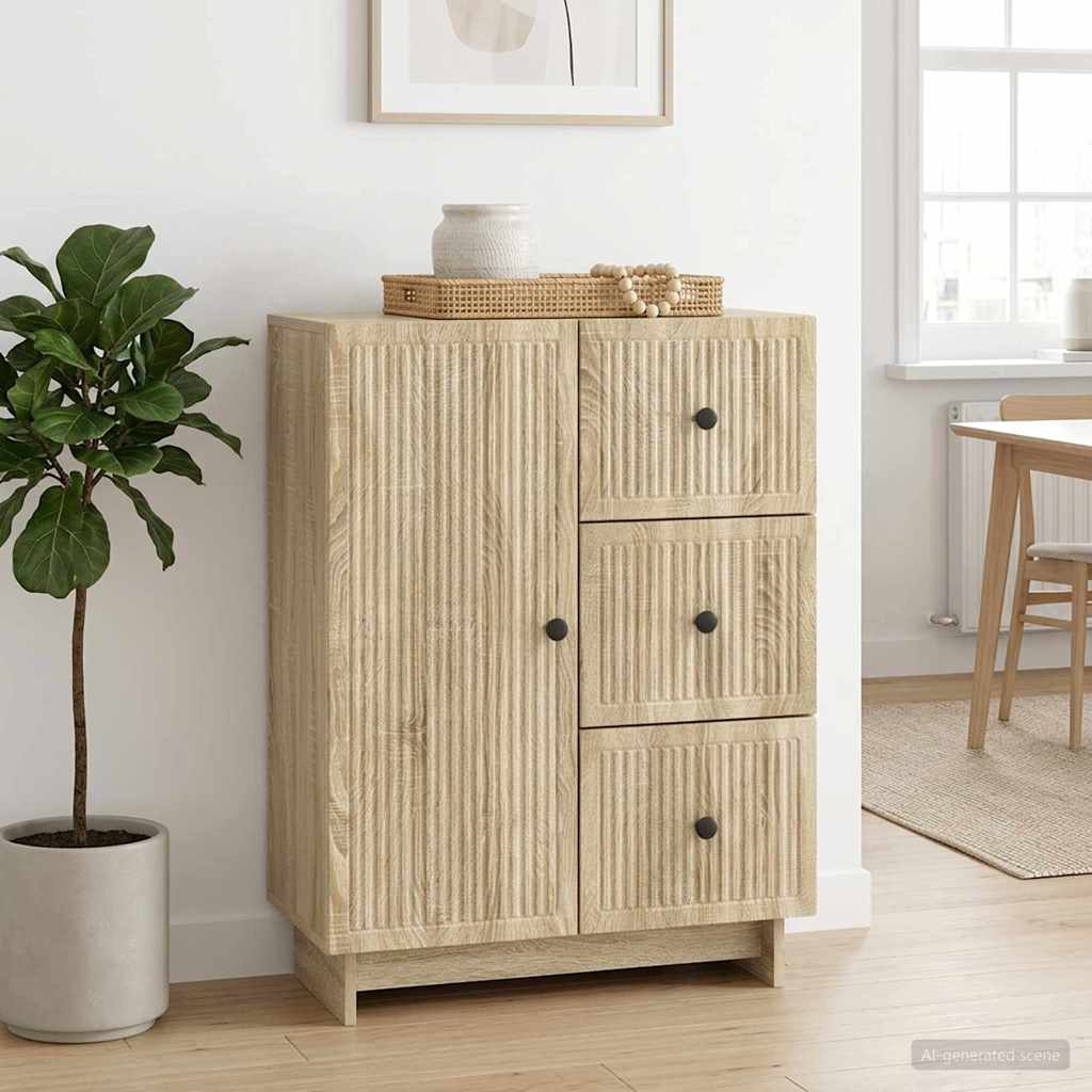vidaXL Πλαϊνό γραφείο Sonoma Δρυς 66 x 34,5 x 90 εκ Επεξεργασμένο Ξύλο