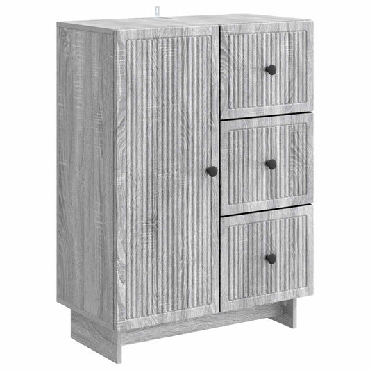 vidaXL Πλαϊνό γραφείο Γκρι Sonoma 66 x 34,5 x 90 εκ Επεξεργασμένο Ξύλο