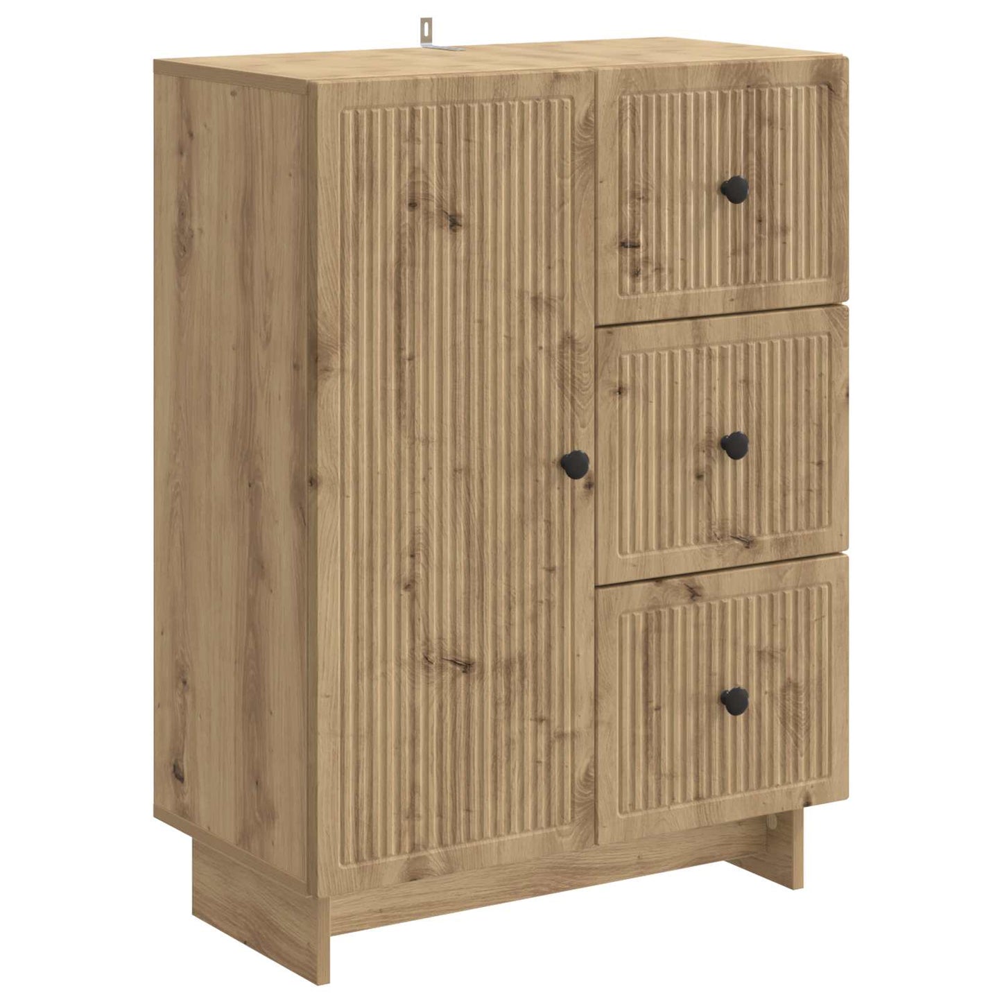 vidaXL Πλαϊνό γραφείο με συρτάρι Artisan Δρυς 66 x 34,5 x 90 εκ