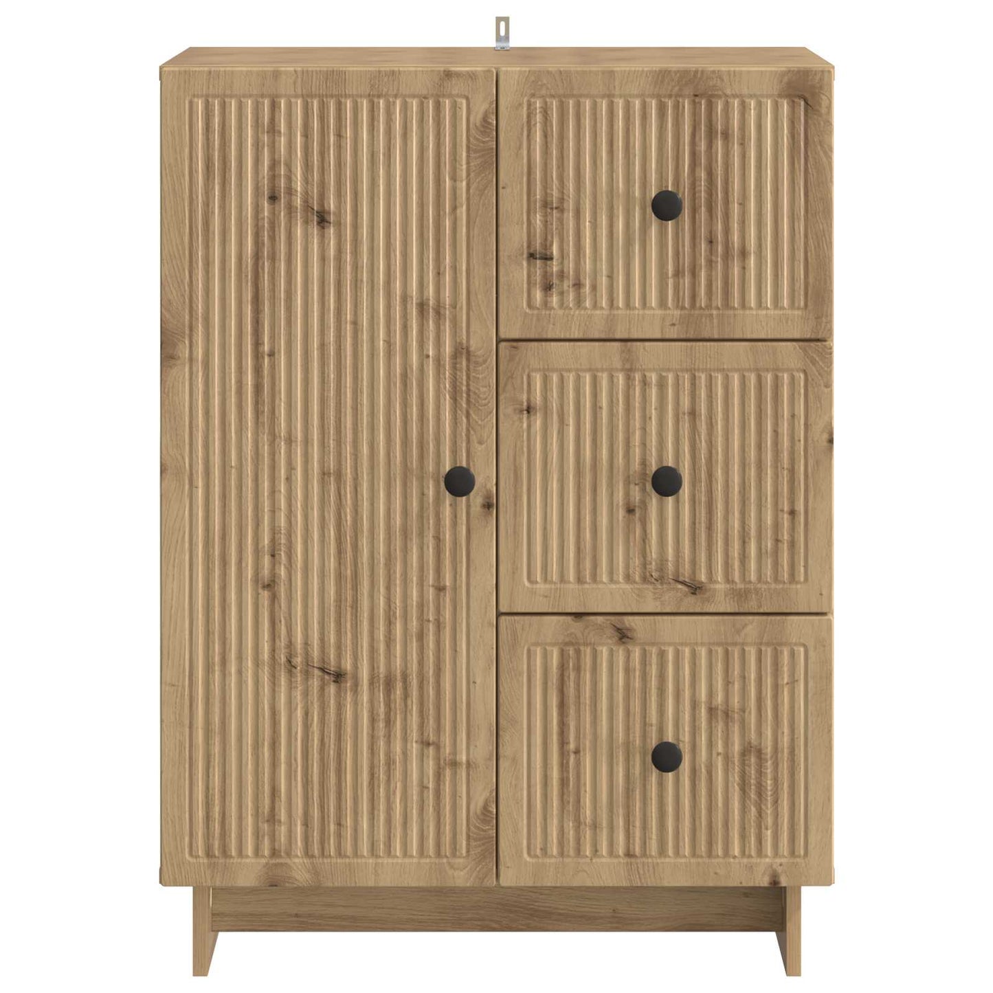 vidaXL Πλαϊνό γραφείο με συρτάρι Artisan Δρυς 66 x 34,5 x 90 εκ
