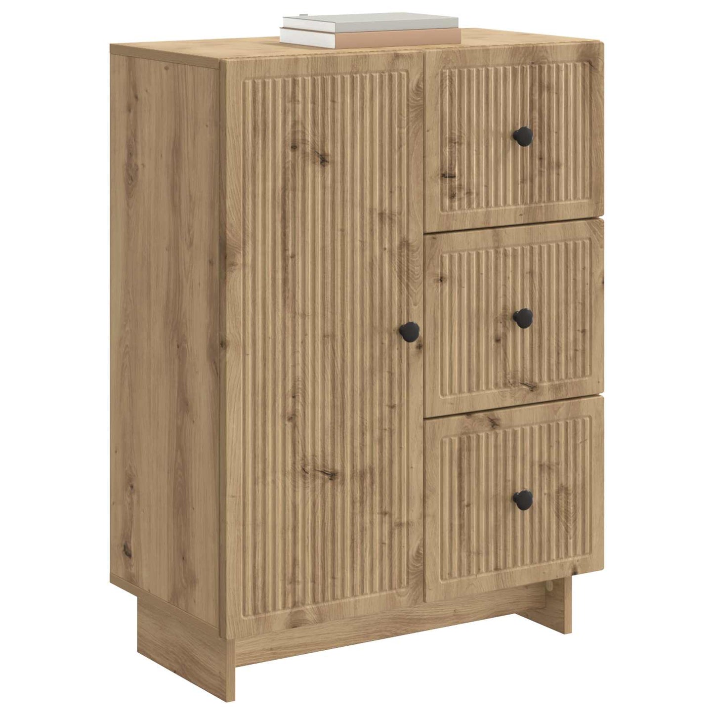 vidaXL Πλαϊνό γραφείο με συρτάρι Artisan Δρυς 66 x 34,5 x 90 εκ