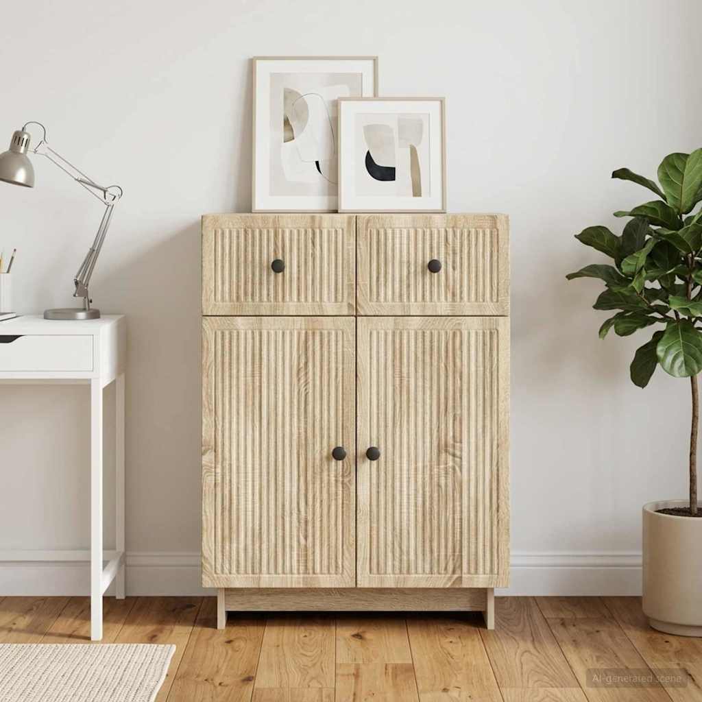 vidaXL Πλαϊνό γραφείο Sonoma Δρυς 66 x 34,5 x 90 εκ Επεξεργασμένο Ξύλο