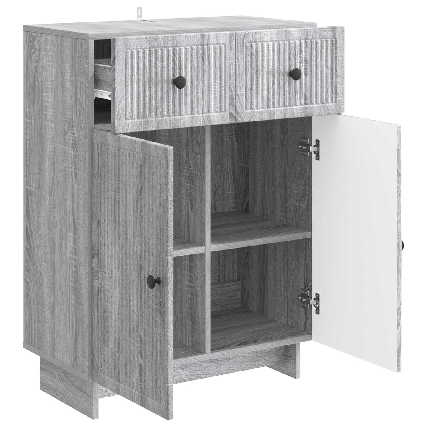 vidaXL Πλαϊνό γραφείο Γκρι Sonoma 66 x 34,5 x 90 εκ Επεξεργασμένο Ξύλο