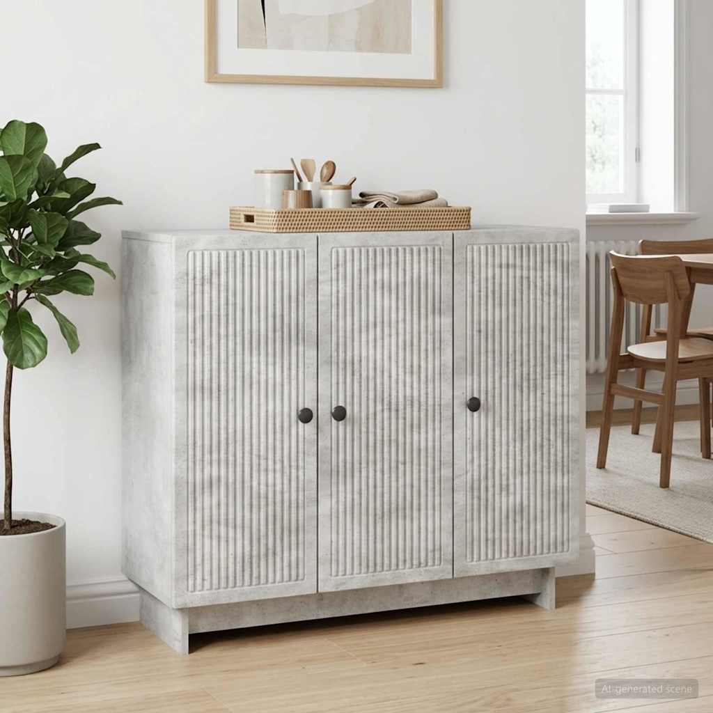 vidaXL Πλαϊνό γραφείο Γκρι Σκυροδέματος 89 x 34,5 x 80 εκ