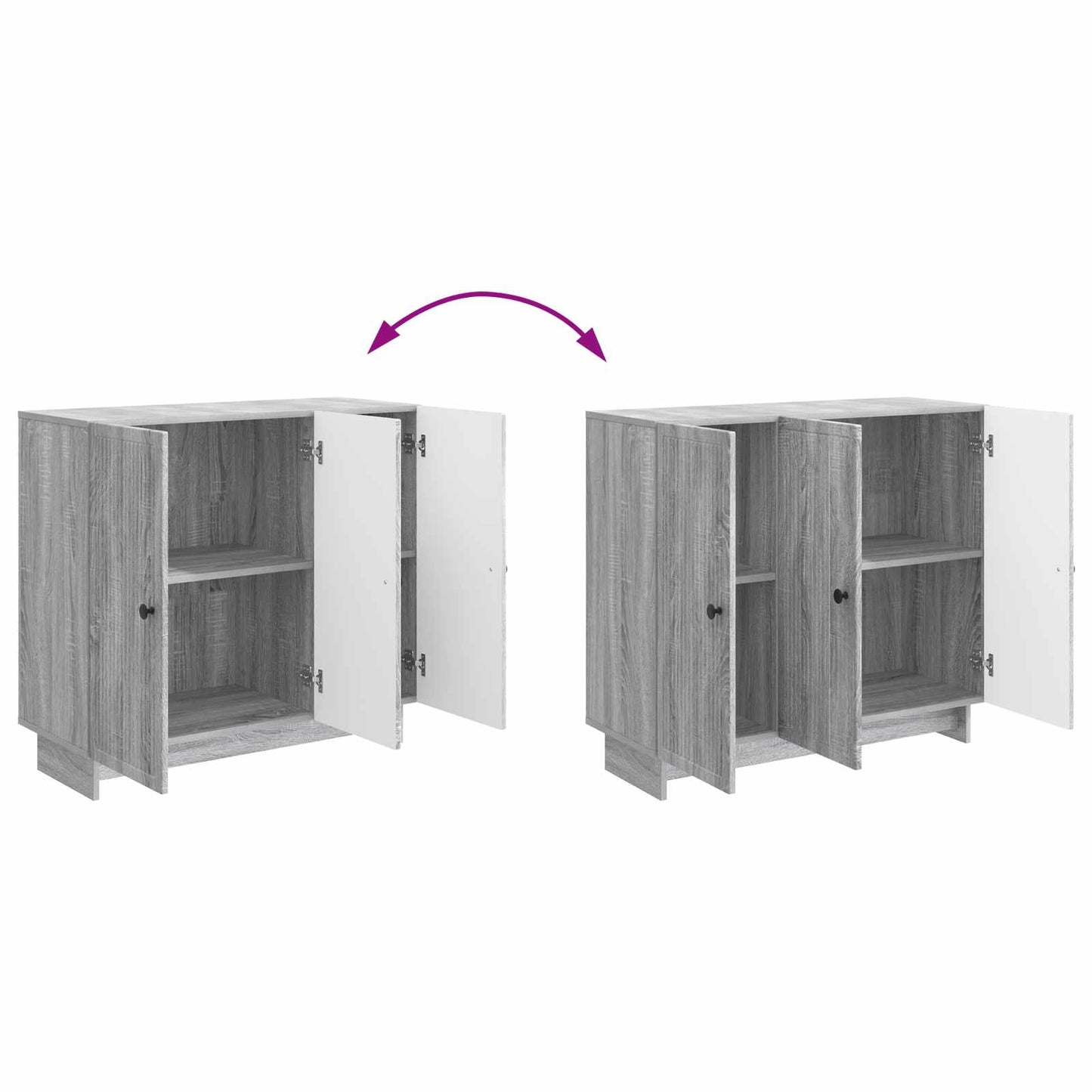 vidaXL Πλαϊνό γραφείο Γκρι Sonoma 89 x 34,5 x 80 εκ Επεξεργασμένο Ξύλο