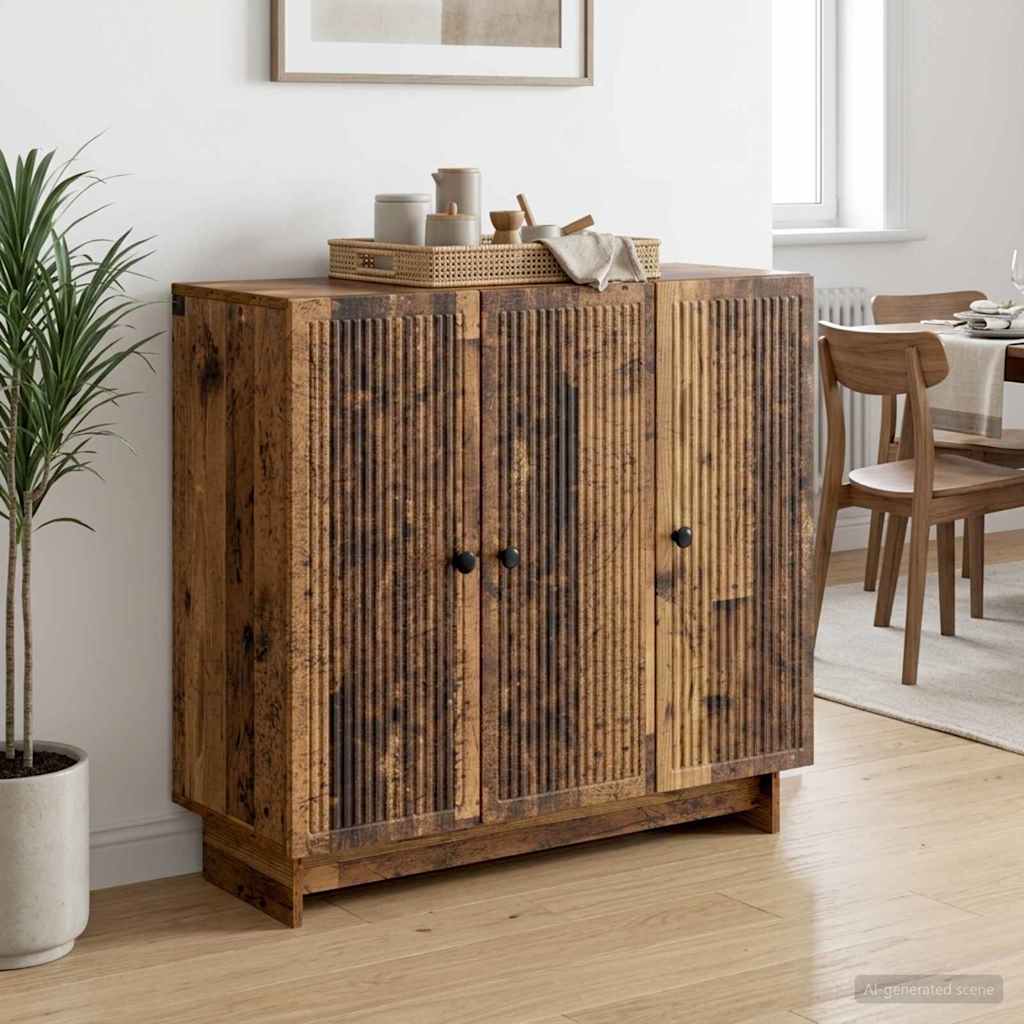 vidaXL Πλαϊνό γραφείο Παλαιωμένο ξύλο 89 x 34,5 x 80 εκ