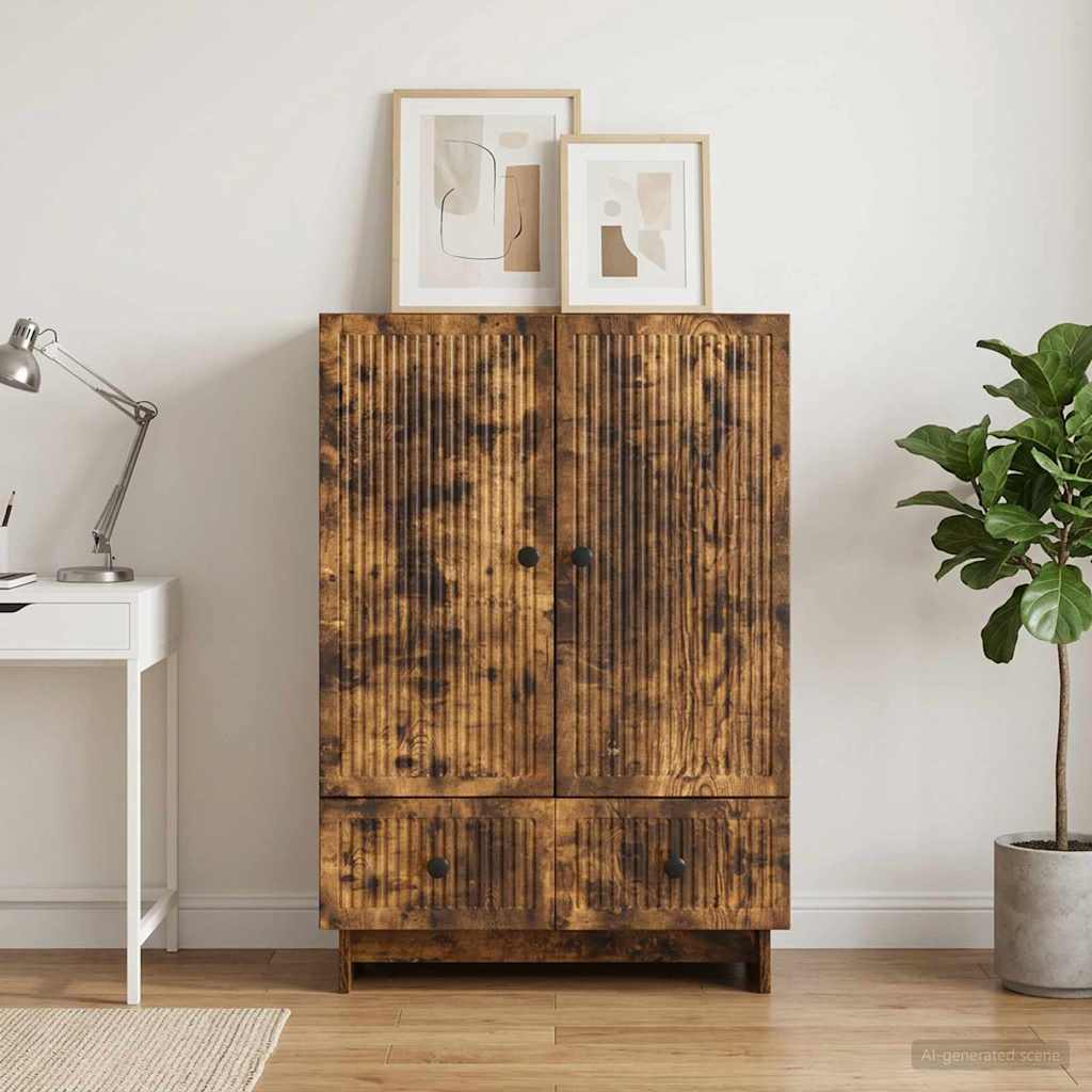vidaXL Πλαϊνό γραφείο Καπνιστή Δρυς 66 x 34,5 x 95 εκ.