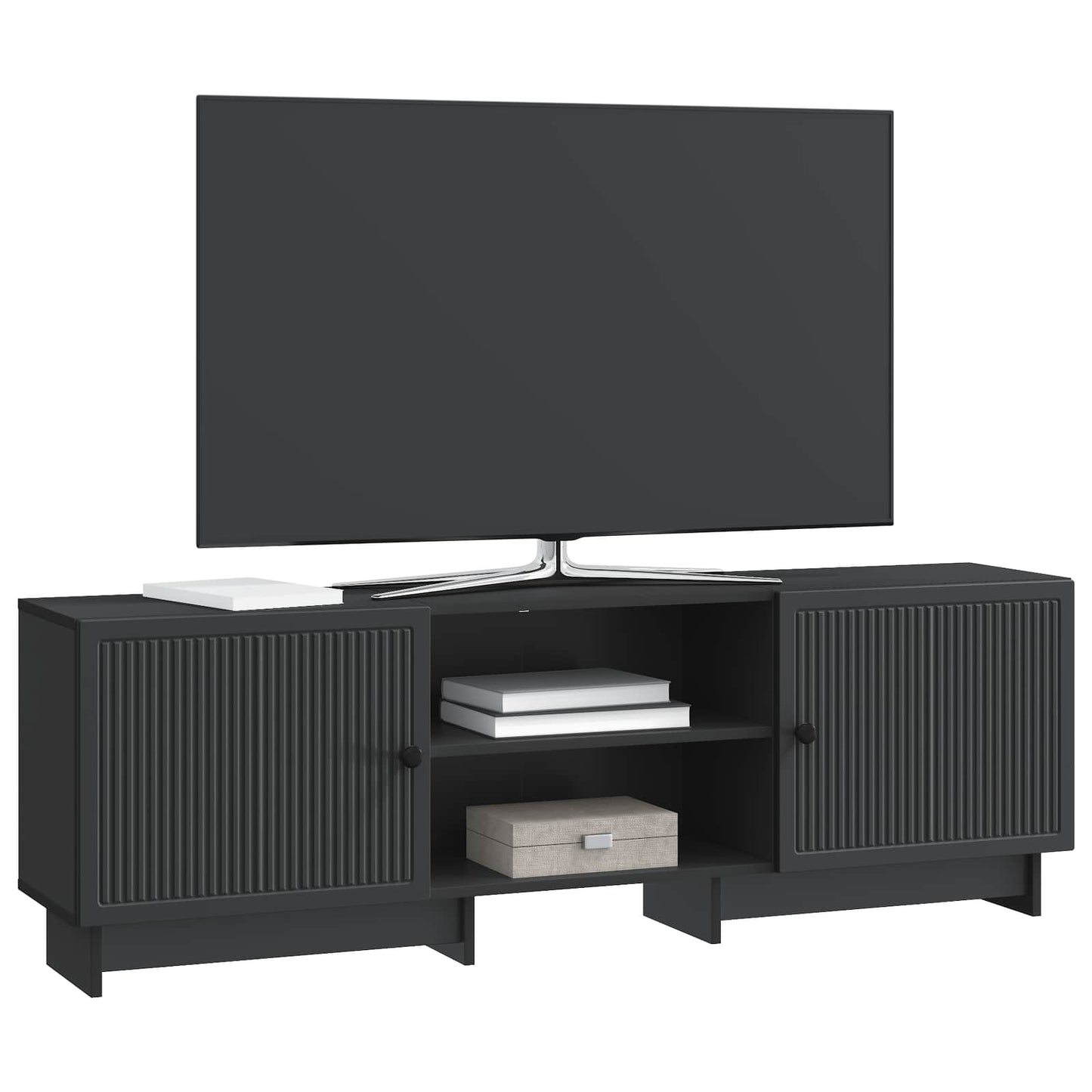 vidaXL Ντουλάπι TV Μαύρο 150 x 31 x 50 εκ. Μηχανικά επεξεργασμένο ξύλο