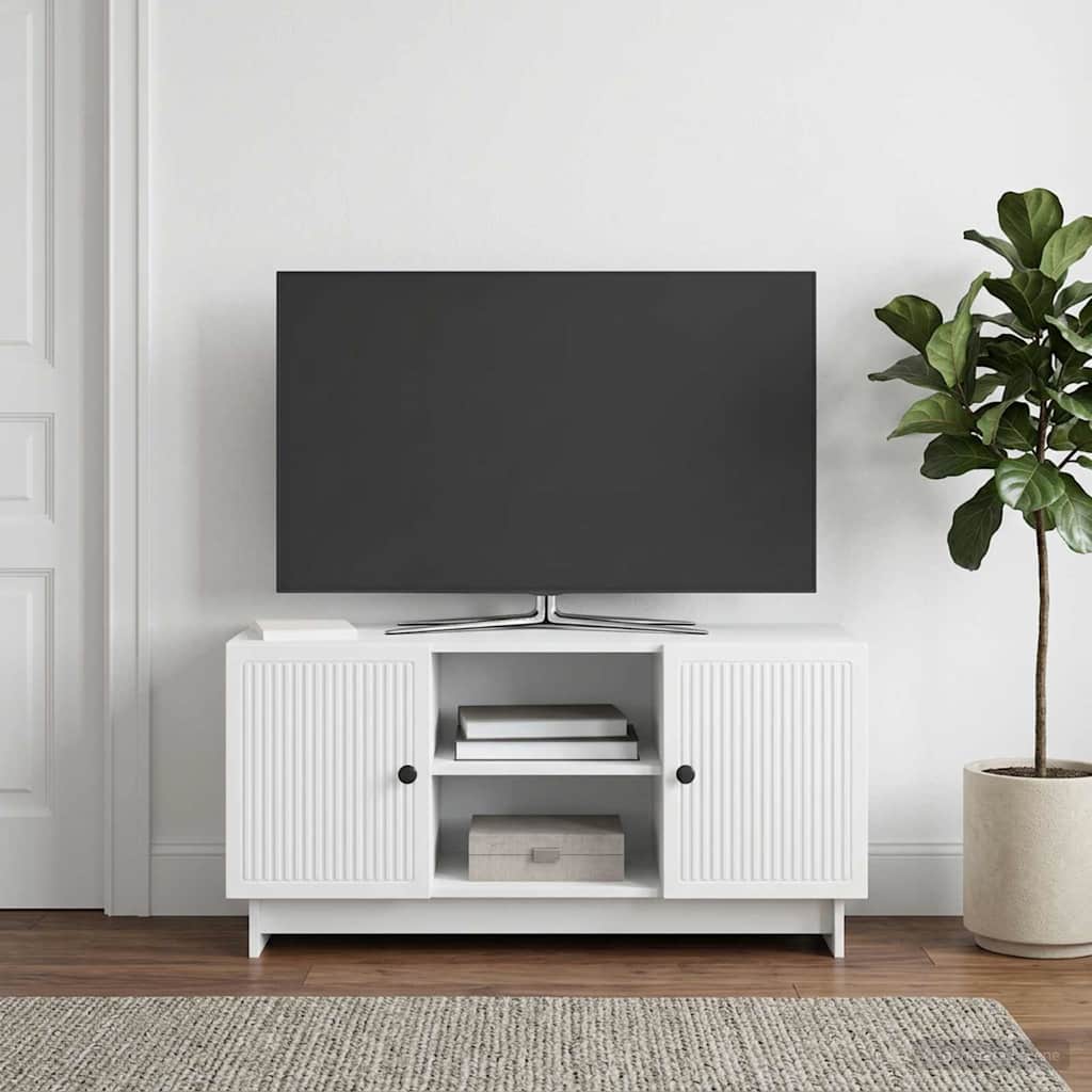 vidaXL Ντουλάπι TV 102 x 34,5 x 50 εκ. Λευκό Επεξεργασμένο Ξύλο