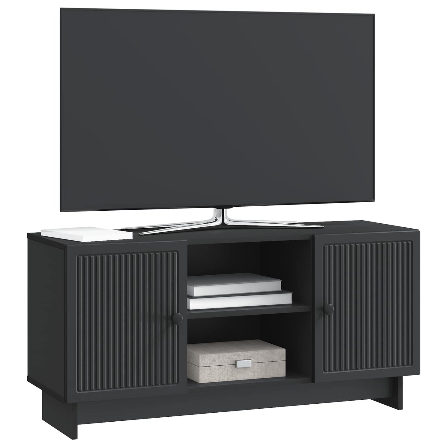 vidaXL Ντουλάπι TV 102 x 34,5 x 50 εκ. Μαύρο Επεξεργασμένο Ξύλο