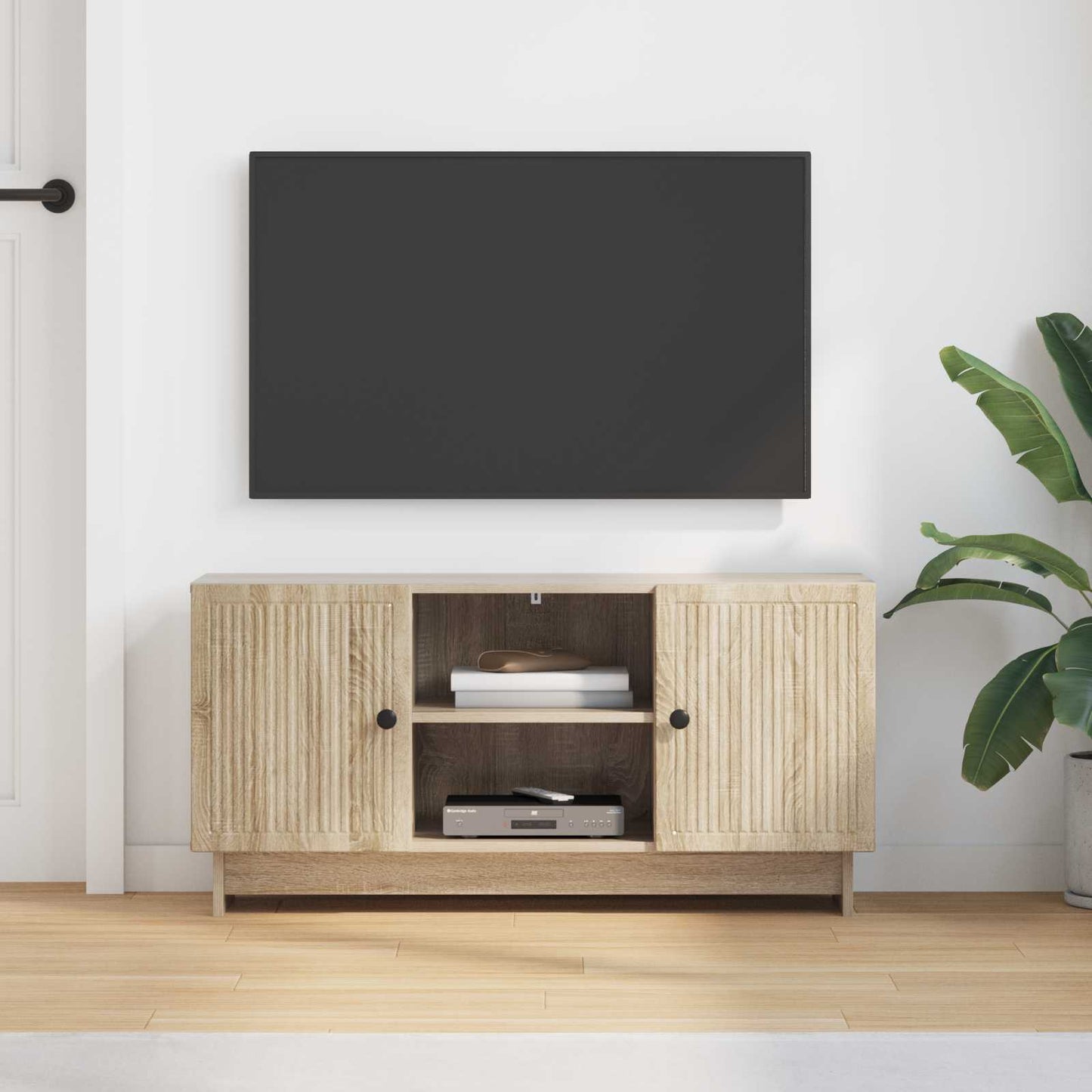 vidaXL Ντουλάπι TV 102 x 34,5 x 50 εκ. Sonoma Δρυς Επεξεργασμένο Ξύλο