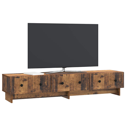 vidaXL Ντουλάπι TV με συρτάρι Παλαιωμένο ξύλο 147 x 34,5 x 30 εκ