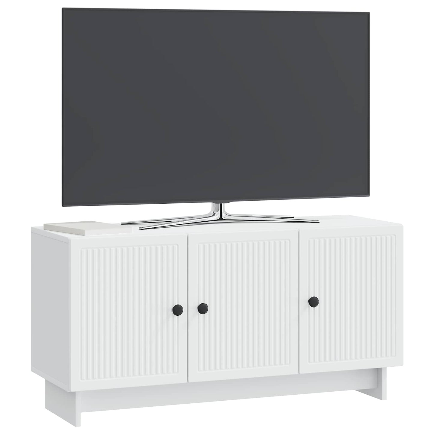 vidaXL Ντουλάπι TV Λευκό 99 x 34,5 x 50 εκ. Επεξεργασμένο Ξύλο