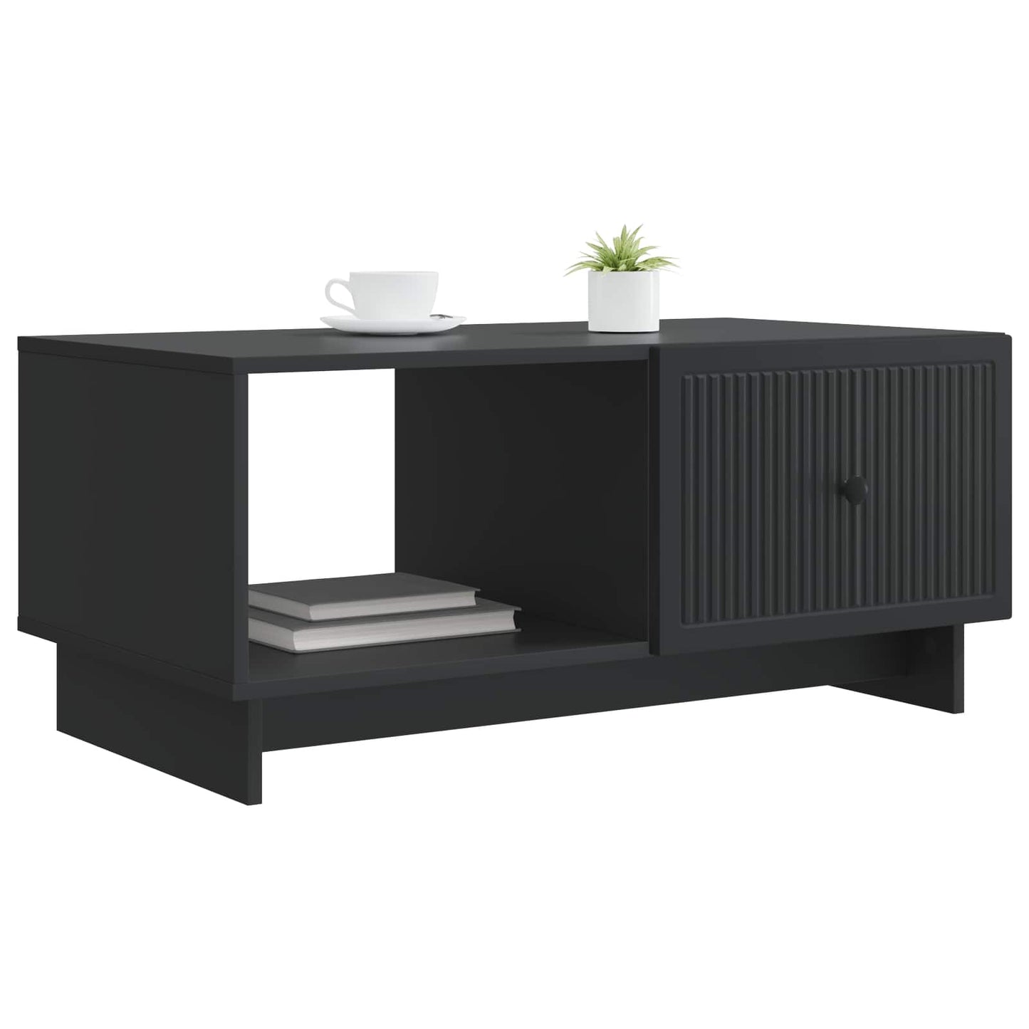 vidaXL Τραπεζάκι σαλονιού Μαύρο 90 x 50 x 40 cm Επεξεργασμένο Ξύλο