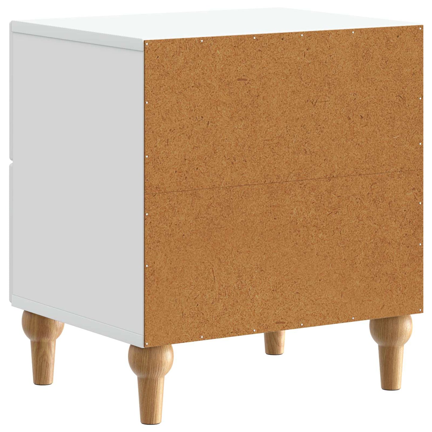 vidaXL Κομοδίνο με συρτάρι Λευκό 43 x 34,5 x 48 εκ Επεξεργασμένο Ξύλο