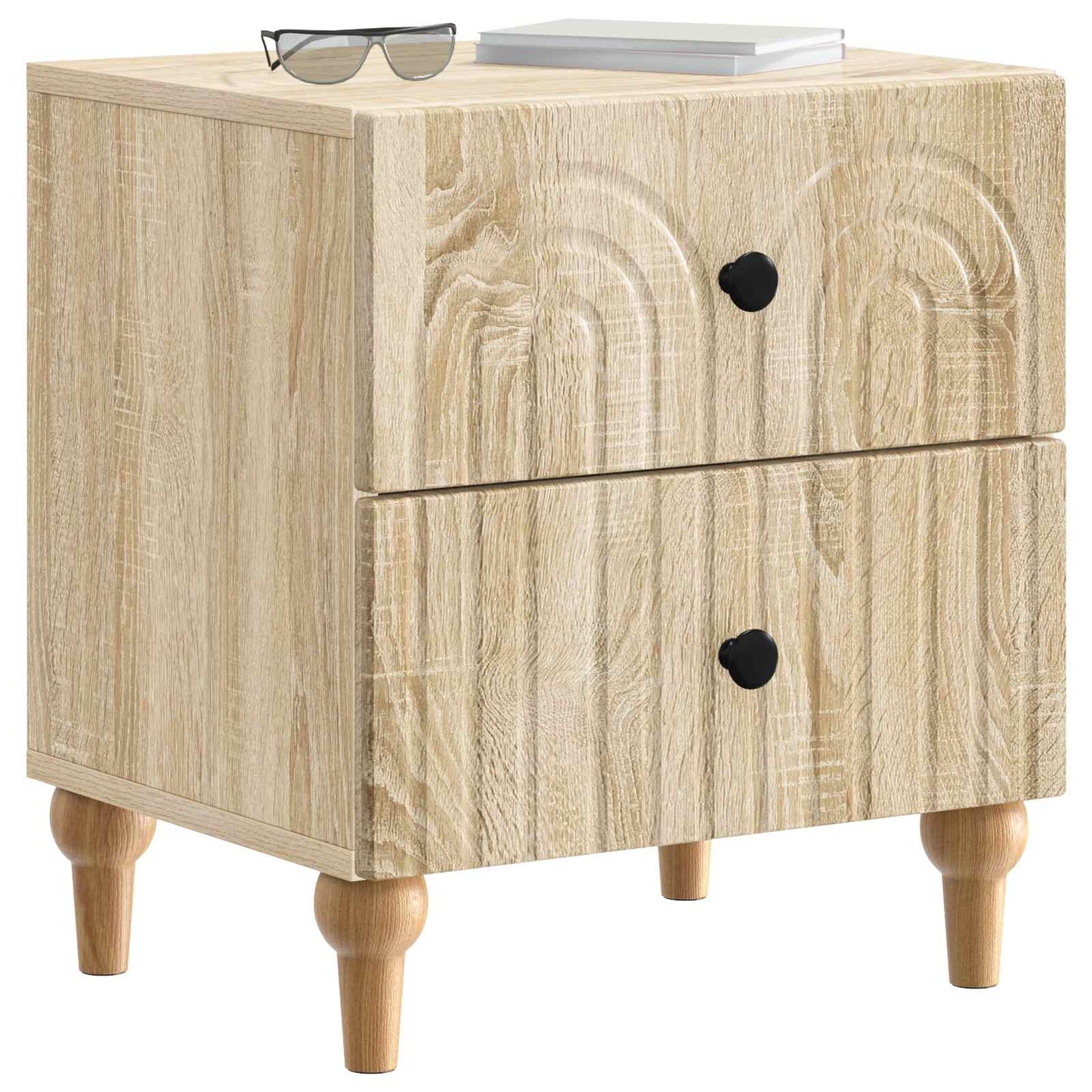 vidaXL Κομοδίνο 2 τμχ. Sonoma Δρυς 43 x 34,5 x 48 εκ