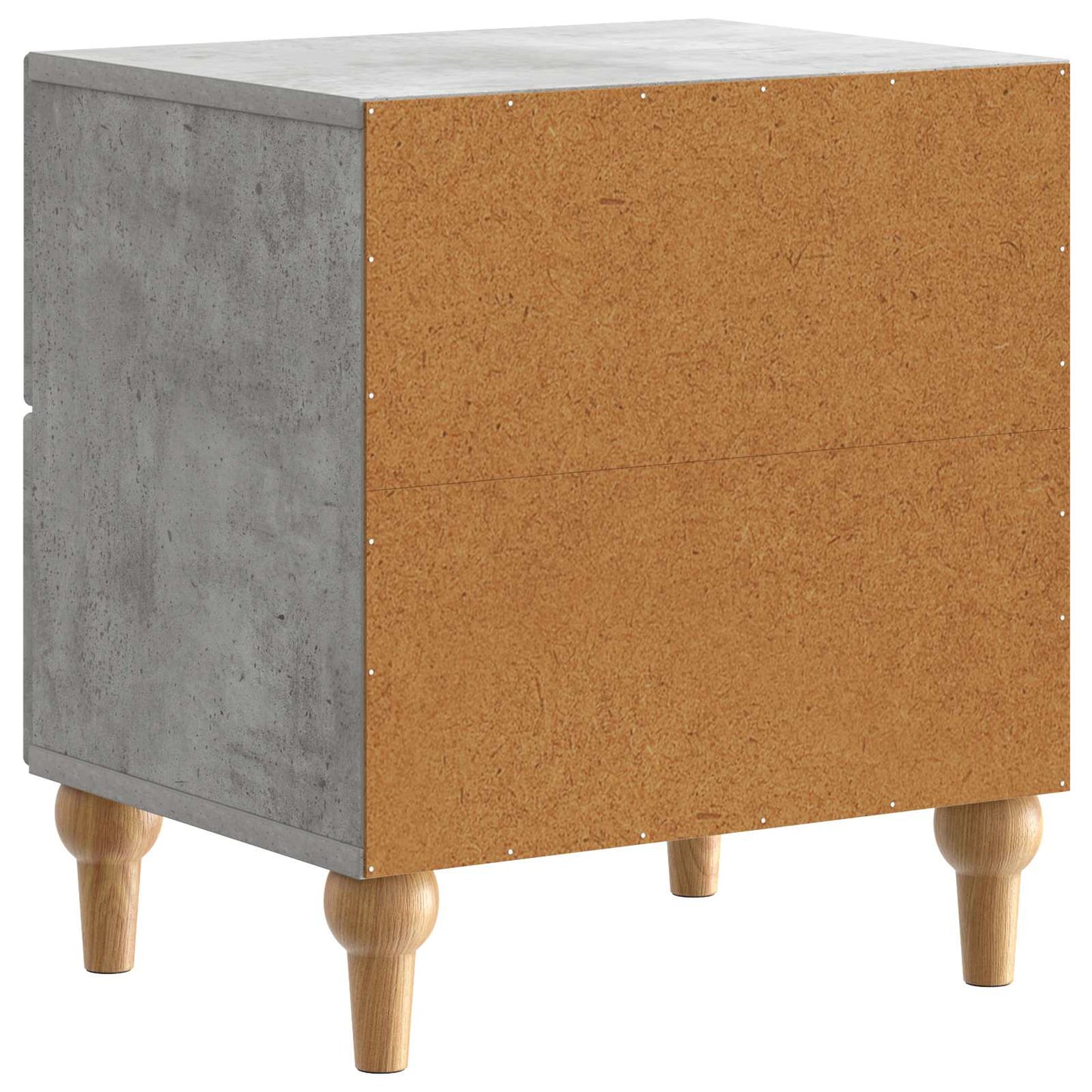 vidaXL Κομοδίνο Γκρι Σκυροδέματος 43 x 34,5 x 48 εκ Επεξεργασμένο Ξύλο