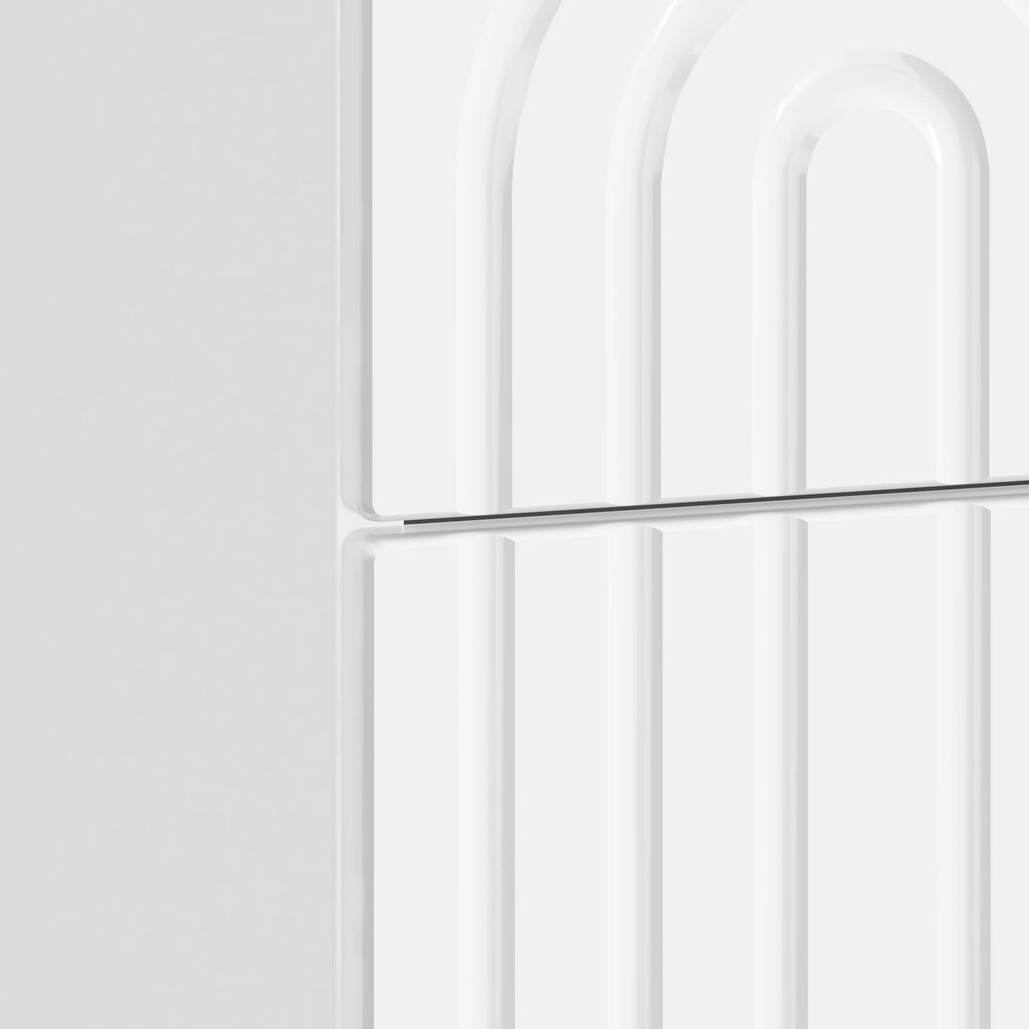 vidaXL Κομοδίνο Γυαλιστερό Λευκό 43 x 34,5 x 48 εκ Επεξεργασμένο Ξύλο