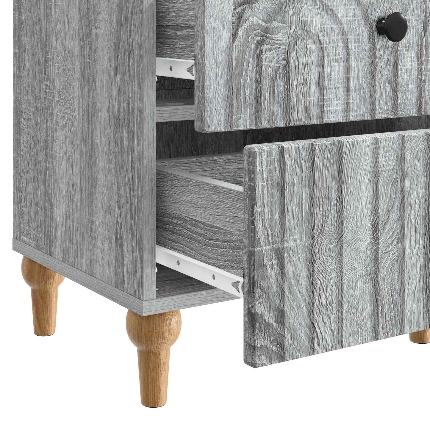 vidaXL Κομοδίνο 2 τμχ. Γκρι Sonoma 43 x 34,5 x 48 εκ