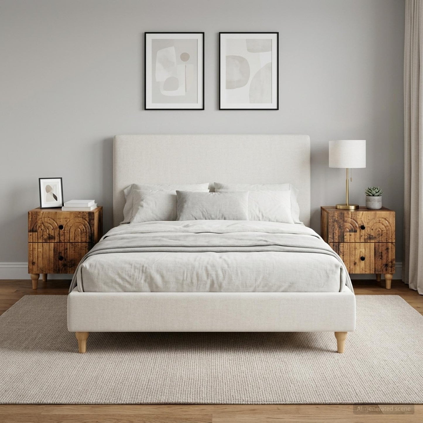 vidaXL Κομοδίνο 2 τμχ. Παλαιωμένο ξύλο 43 x 34,5 x 48 εκ