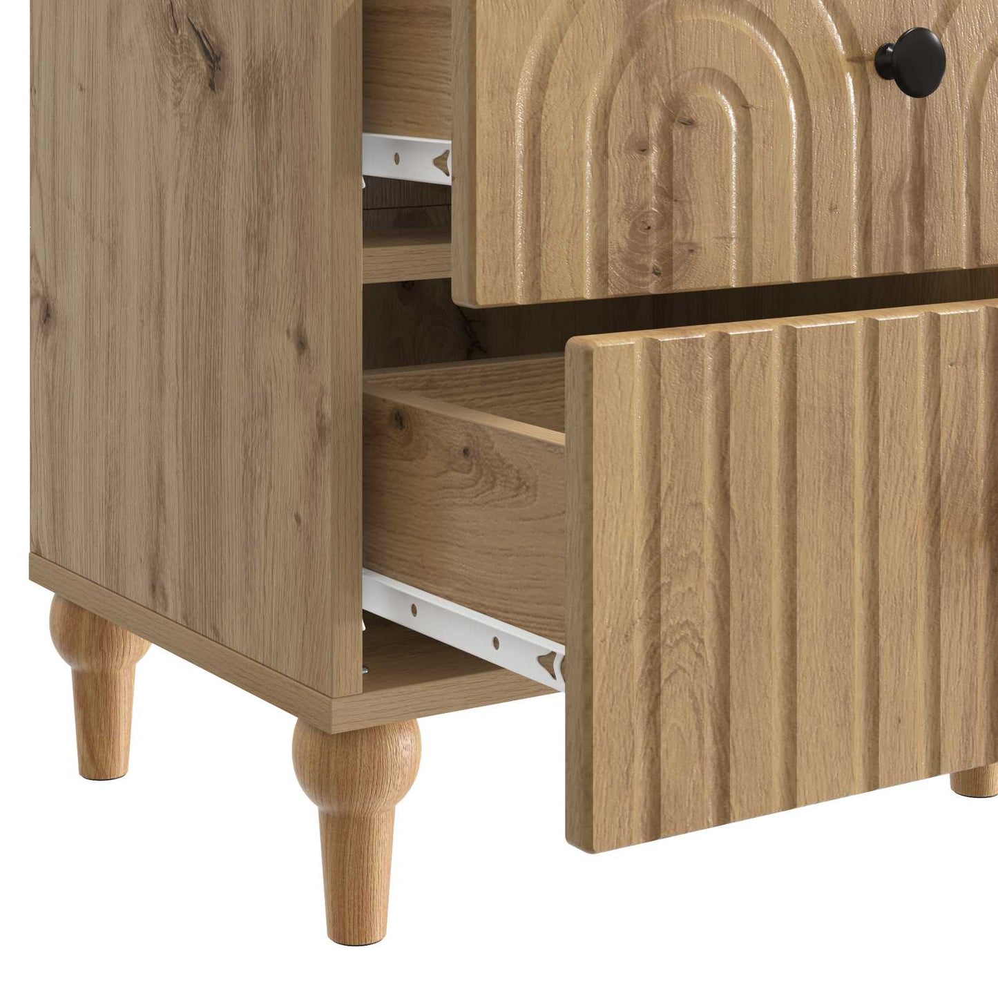vidaXL Κομοδίνο Artisan Δρυς 43 x 34,5 x 48 εκ Επεξεργασμένο Ξύλο