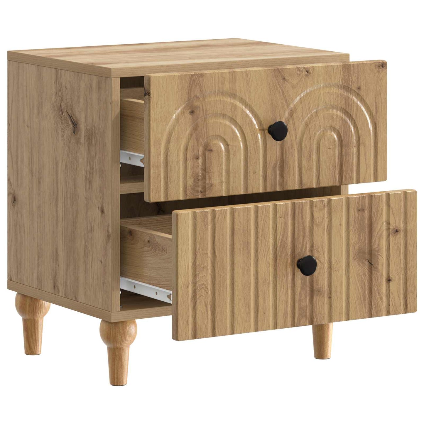 vidaXL Κομοδίνο Artisan Δρυς 43 x 34,5 x 48 εκ Επεξεργασμένο Ξύλο