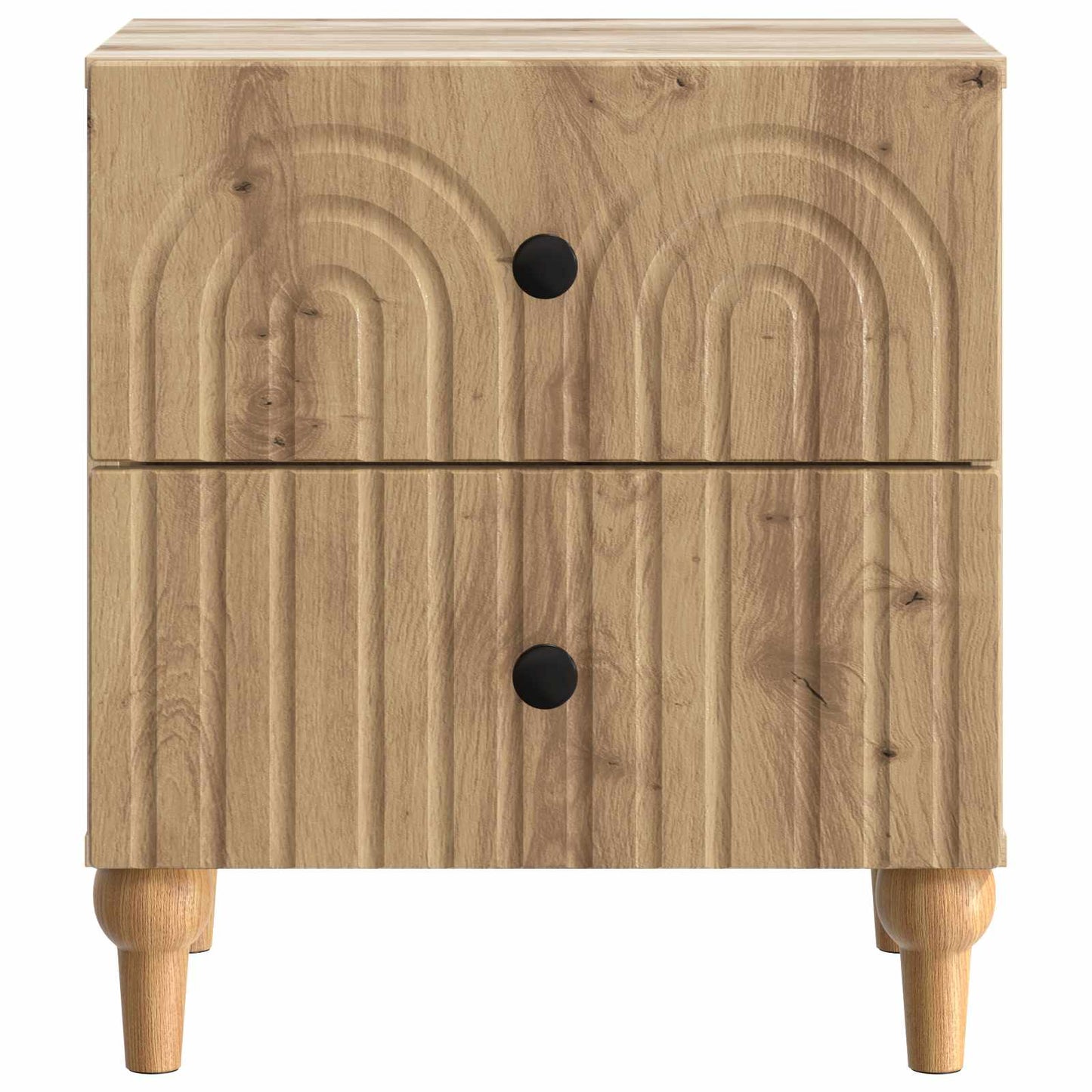 vidaXL Κομοδίνο Artisan Δρυς 43 x 34,5 x 48 εκ Επεξεργασμένο Ξύλο