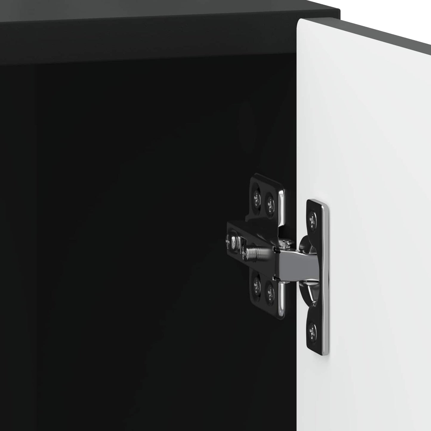 vidaXL Κομοδίνο 2 τμχ. Μαύρο 43 x 34,5 x 50 εκ Επεξεργασμένο Ξύλο