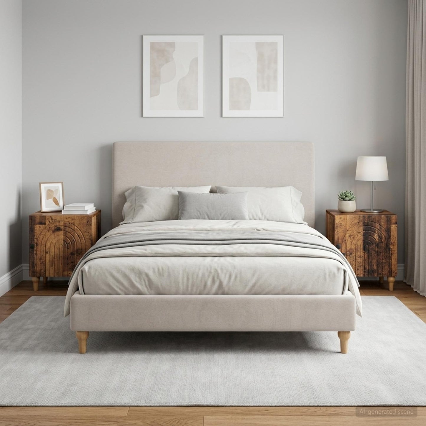 vidaXL Κομοδίνο 2 τμχ. Παλαιωμένο ξύλο 43 x 34,5 x 50 εκ