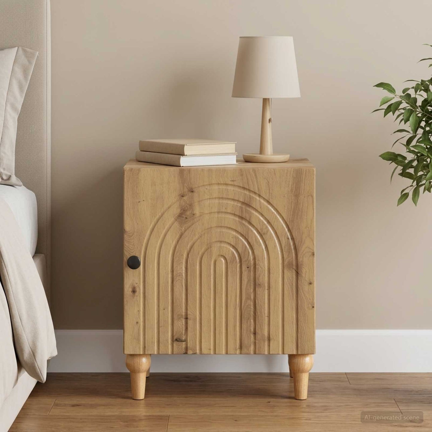 vidaXL Κομοδίνο Artisan Δρυς 43 x 34,5 x 50 εκ Επεξεργασμένο Ξύλο
