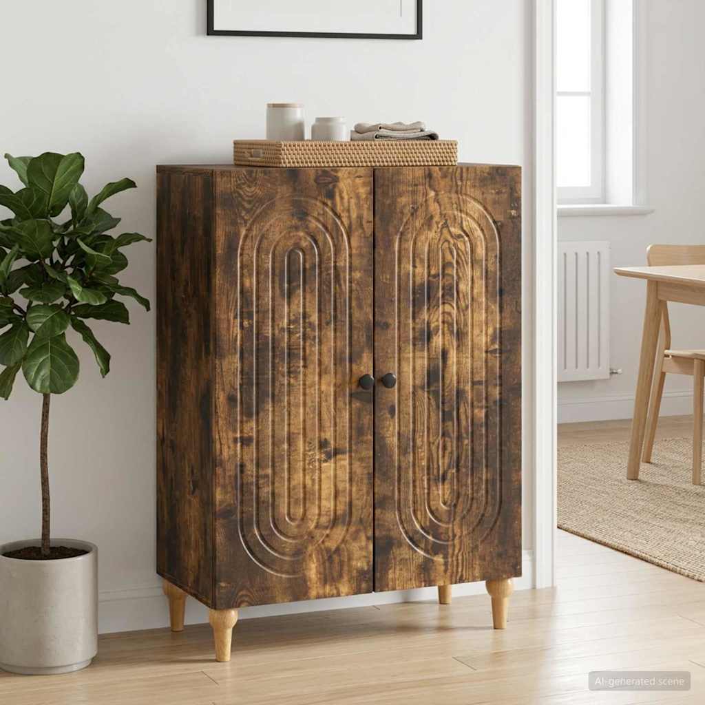 vidaXL Πλαϊνό γραφείο Καπνισμένο Ξύλο Δρυός 66 x 34,5 x 90 εκ