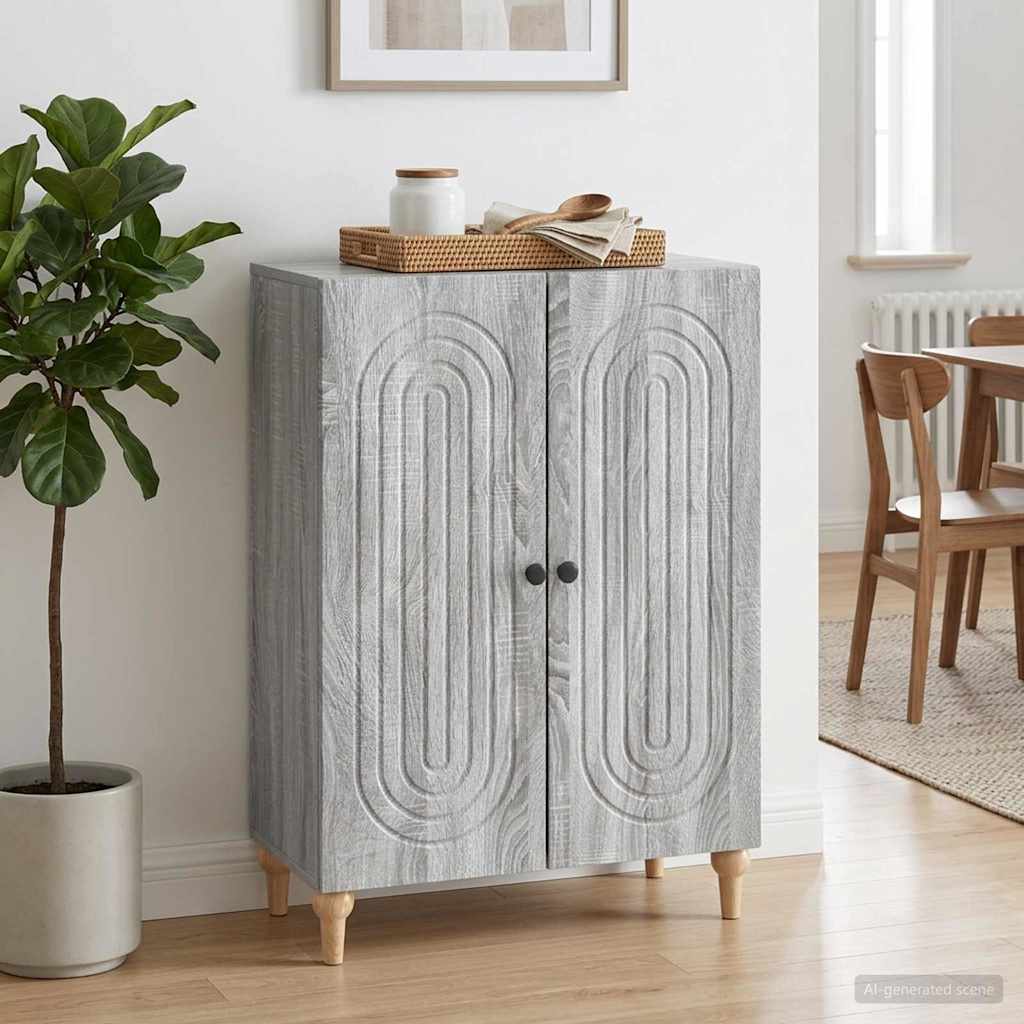 vidaXL Πλαϊνό γραφείο Γκρι Sonoma 66 x 34,5 x 90 εκ Επεξεργασμένο Ξύλο
