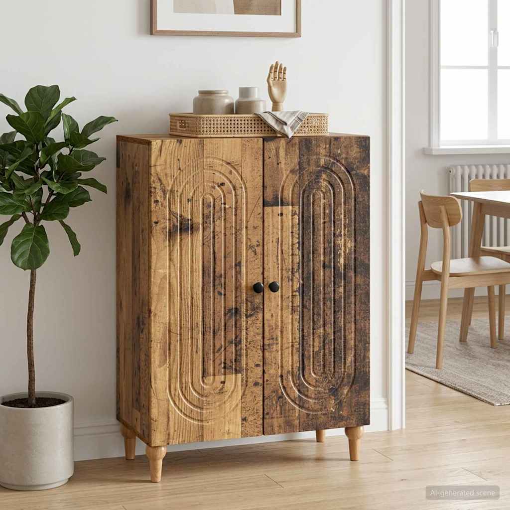 vidaXL Πλαϊνό γραφείο Παλαιωμένο ξύλο 66 x 34,5 x 90 εκ