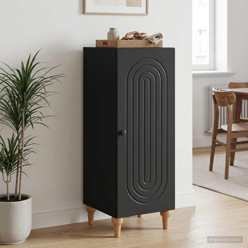 vidaXL Πλαϊνό γραφείο Μαύρο 33 x 34,5 x 90 εκ Επεξεργασμένο Ξύλο