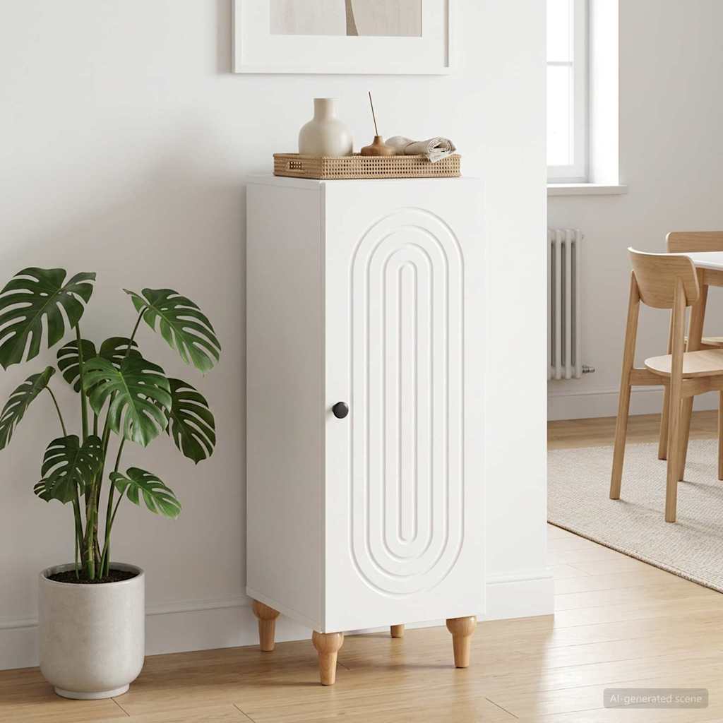 vidaXL Πλαϊνό γραφείο Γυαλιστερό Λευκό 33 x 34,5 x 90 εκ
