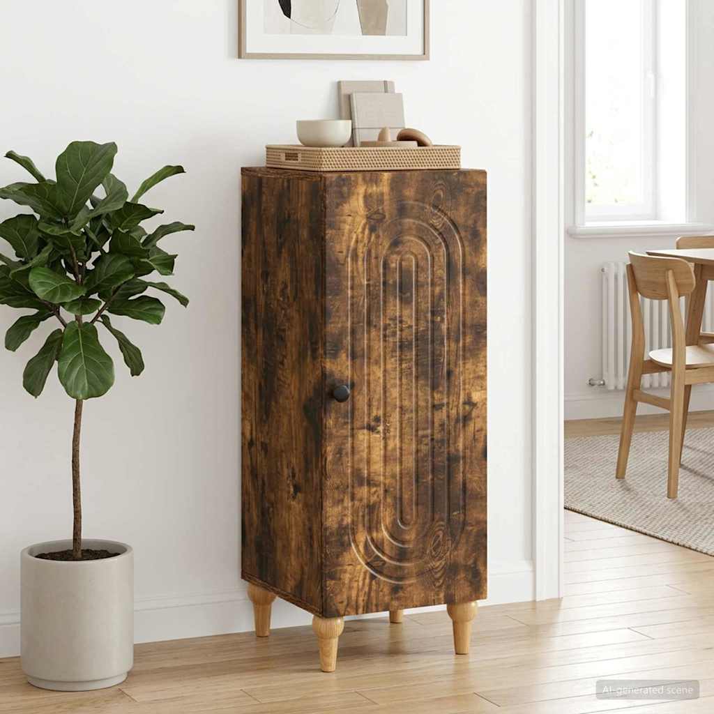 vidaXL Πλαϊνό γραφείο Καπνισμένο Ξύλο Δρυός 33 x 34,5 x 90 εκ