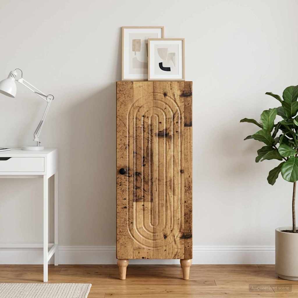 vidaXL Πλαϊνό γραφείο Παλαιωμένο ξύλο 33 x 34,5 x 90 εκ
