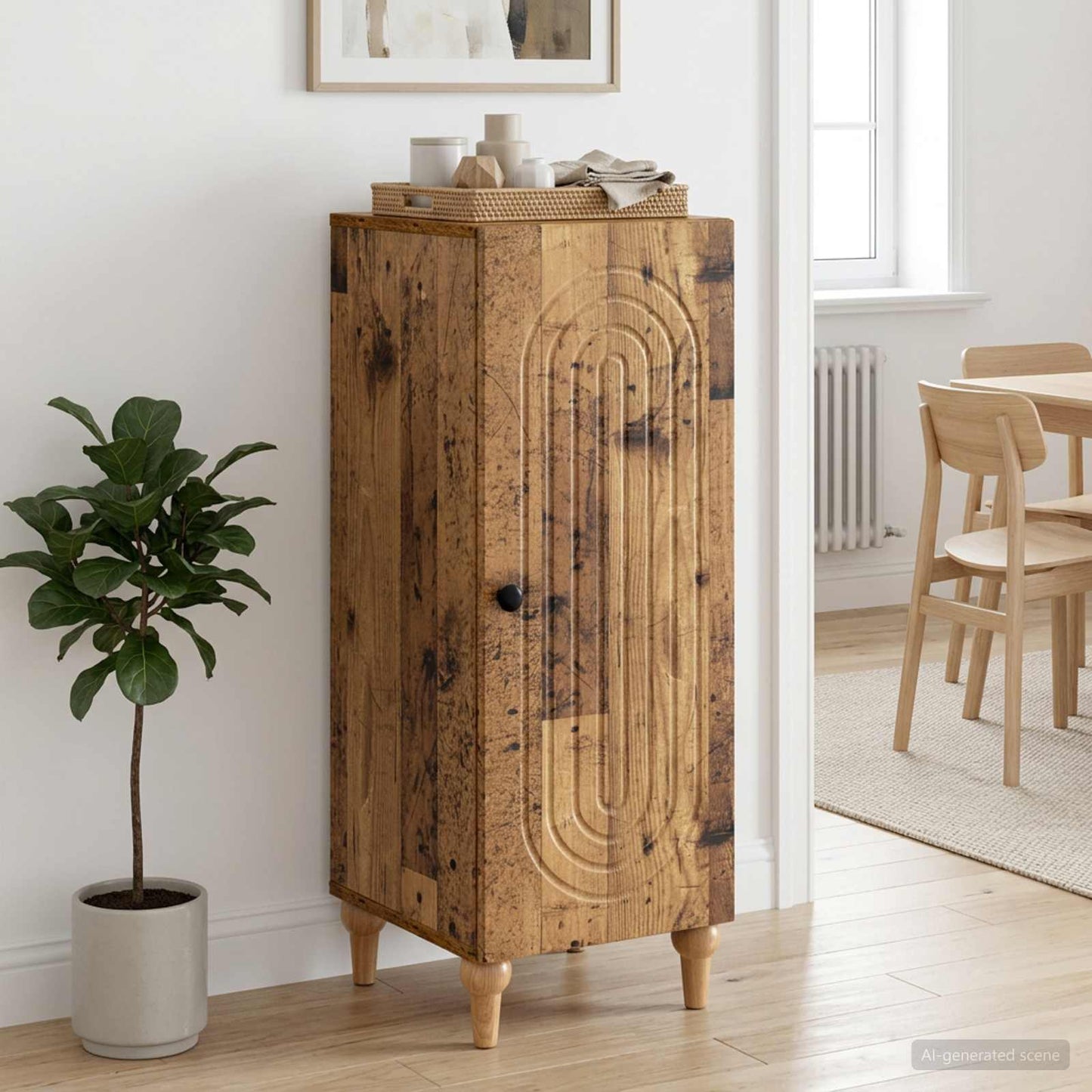 vidaXL Πλαϊνό γραφείο Παλαιωμένο ξύλο 33 x 34,5 x 90 εκ