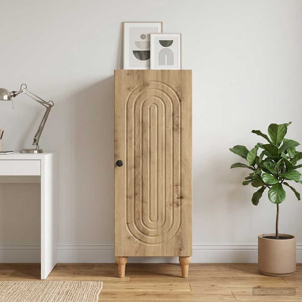 vidaXL Πλαϊνό γραφείο Artisan Δρυς 33 x 34,5 x 90 εκ