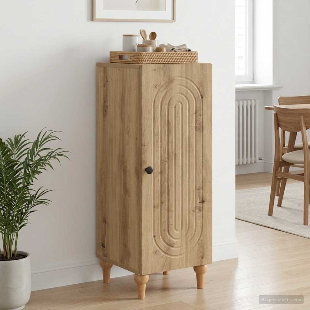 vidaXL Πλαϊνό γραφείο Artisan Δρυς 33 x 34,5 x 90 εκ