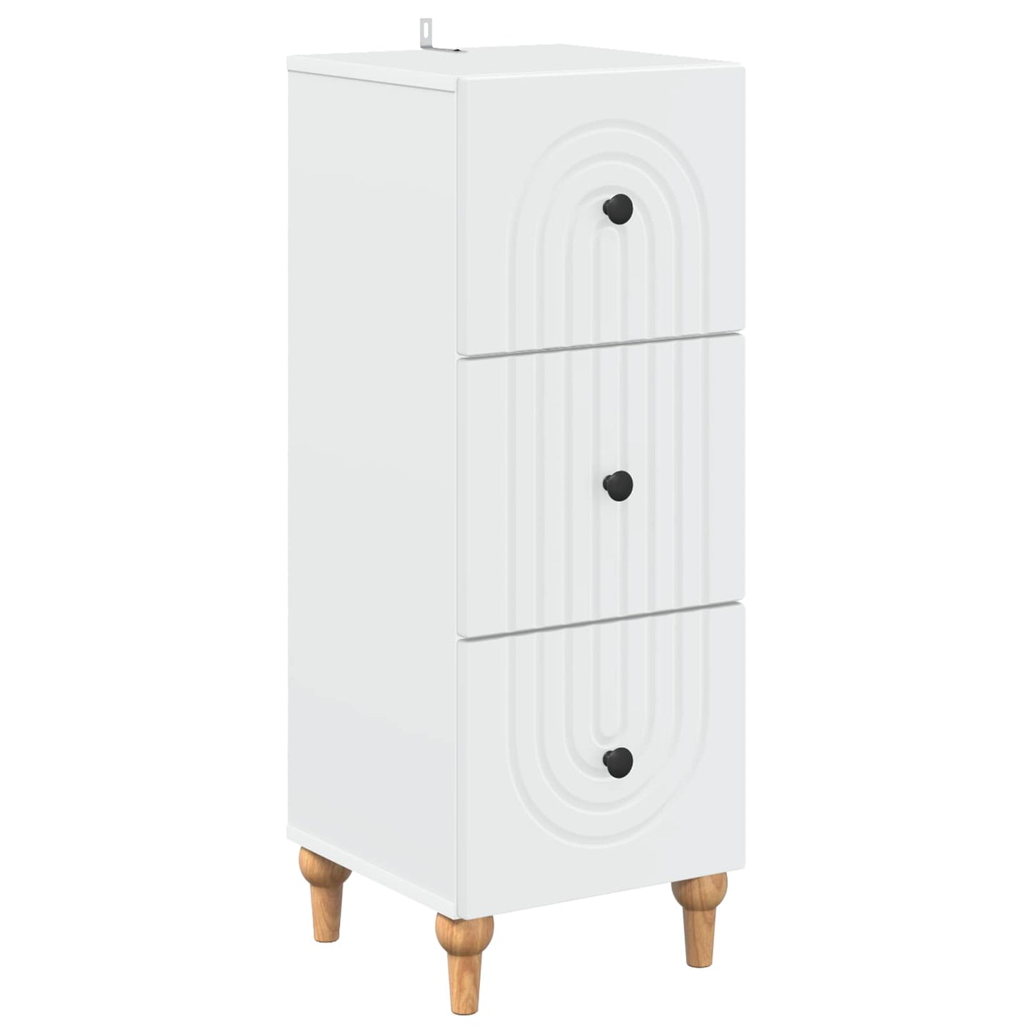 vidaXL Ντουλάπι με Συρτάρια Λευκό 33 x 34,5 x 90 εκ Επεξεργασμένο Ξύλο