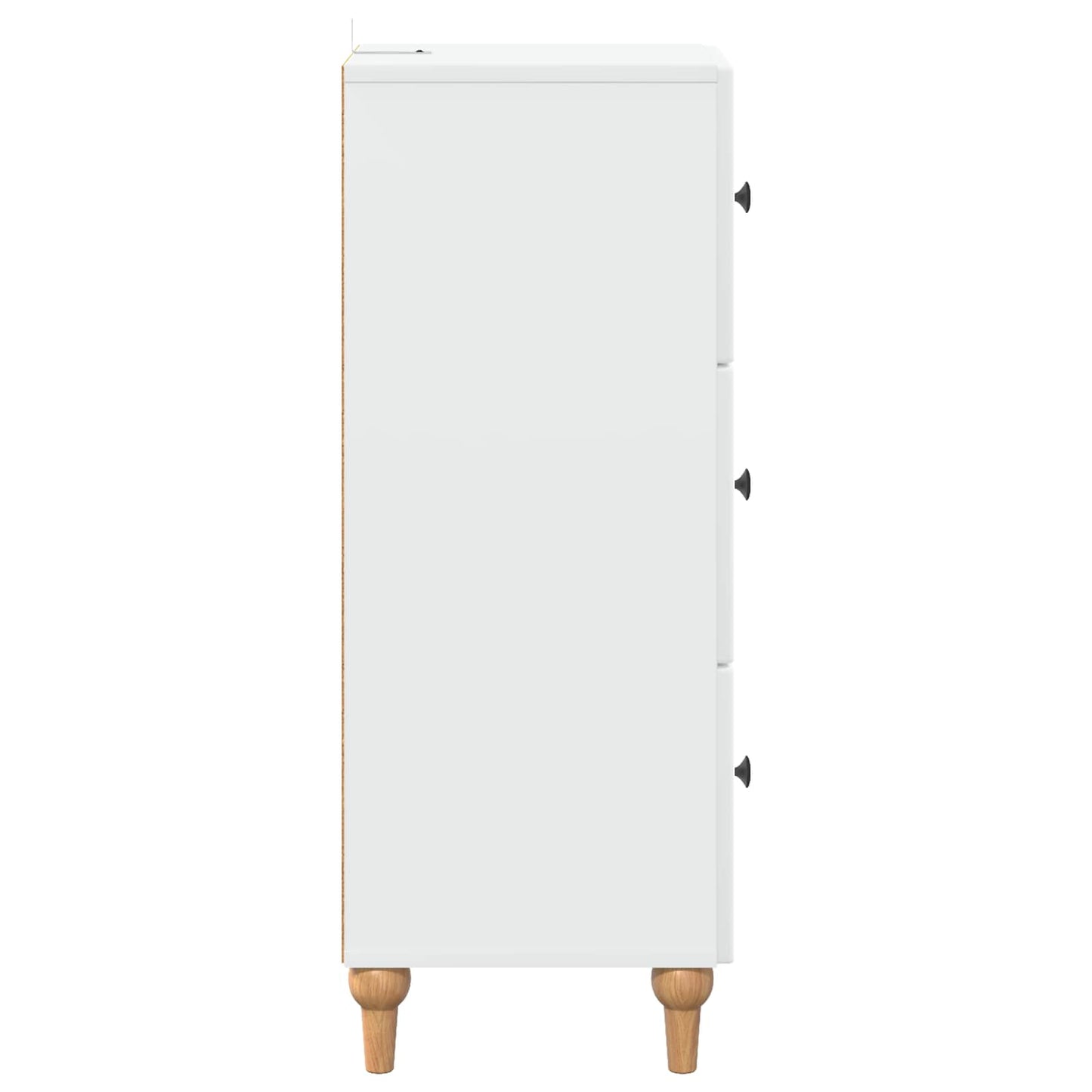 vidaXL Ντουλάπι με Συρτάρια Λευκό 33 x 34,5 x 90 εκ Επεξεργασμένο Ξύλο