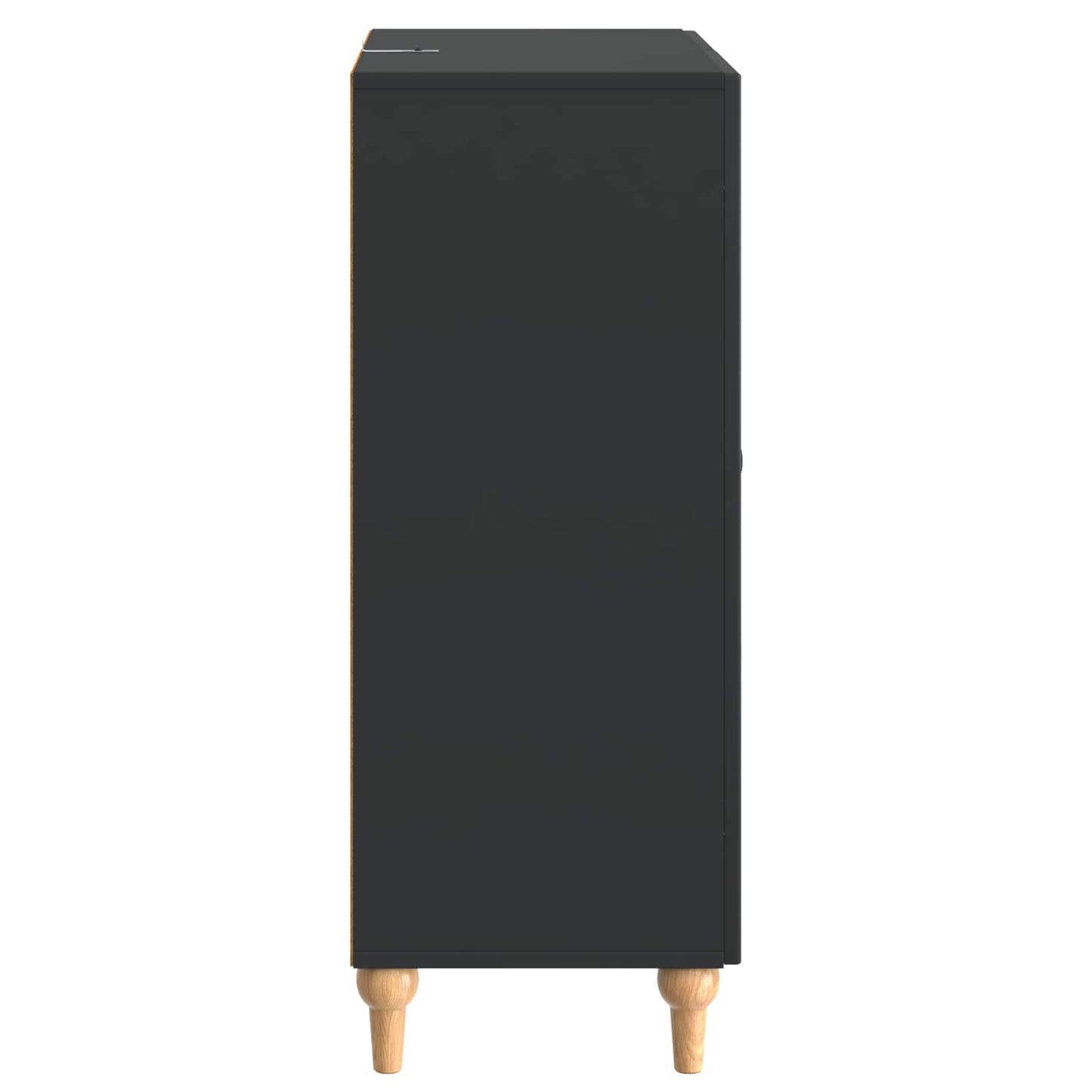 vidaXL Πλαϊνό γραφείο Μαύρο 66 x 34,5 x 90 εκ Επεξεργασμένο Ξύλο